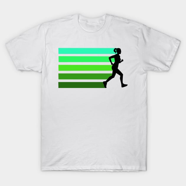 Runner Girl T-Shirt by denip